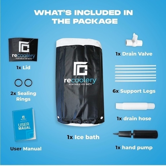 Brand New Portable Ice Therapy Bath Round Collapsible Cold Plunge Freestand Tub - Picture 6 of 10